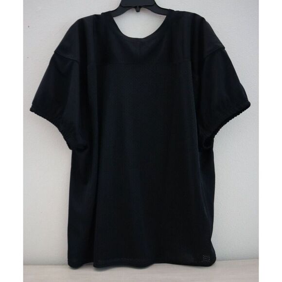 Nike DJ5778-010 Men's Sz 2XL Black/White Dri-FIT Mesh Practice Football Jersey - Picture 2 of 7